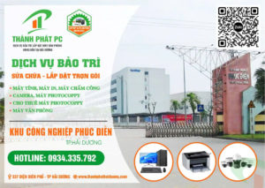 Thành Phát PC! Chúng tôi tự hào là đơn vị cung cấp dịch vụ bảo trì lắp đặt máy tính, máy văn phòng, mạng, và camera giám sát hàng đầu tại khu công nghiệp Phúc Điền, Hải Dương. Với nhiều năm kinh nghiệm trong lĩnh vực công nghệ thông tin, chúng tôi cam kết mang đến cho bạn những giải pháp công nghệ tối ưu, đáng tin cậy và hiệu quả. Hotline : 0934.335.792