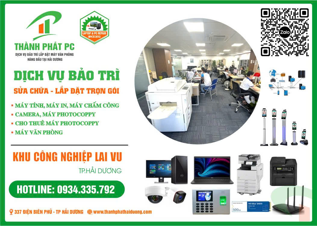 Sửa Chữa Lắp Đặt Máy Tính Máy Văn Phòng Khu Công Nghiệp Lai Vu