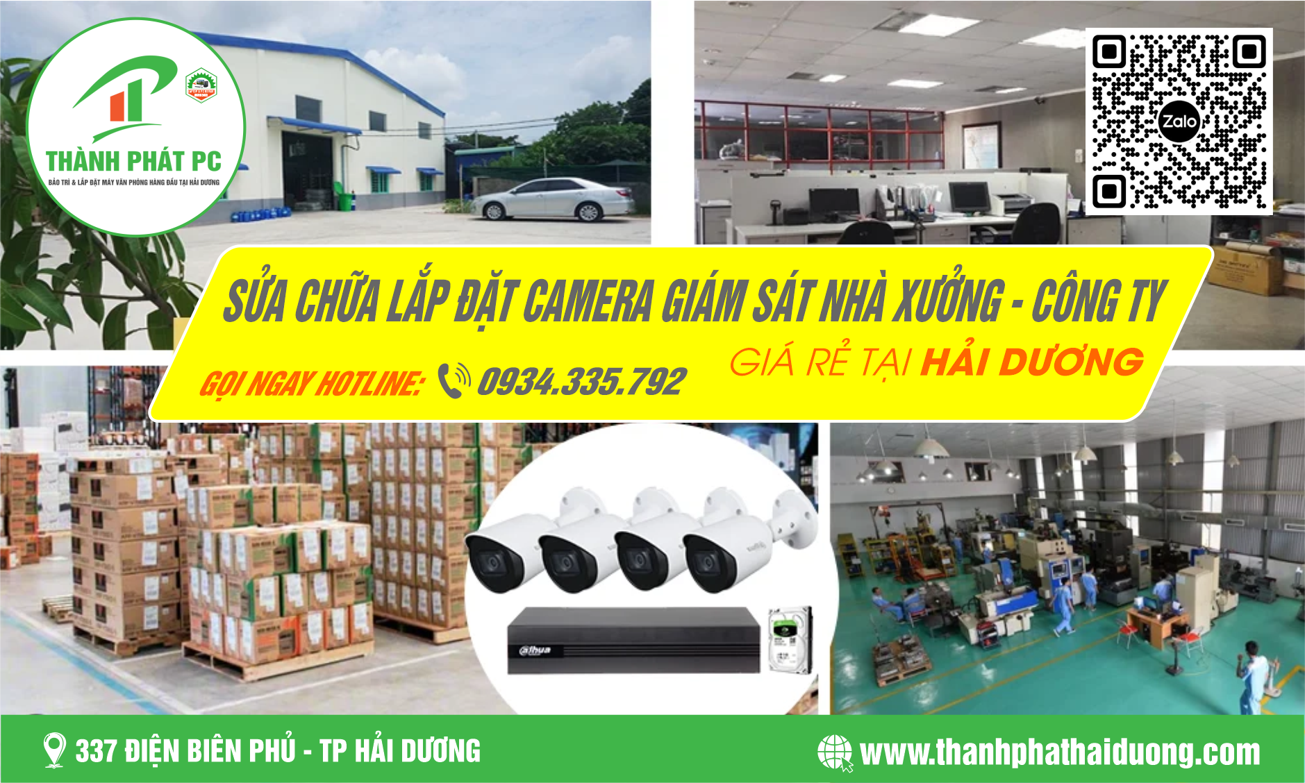Lắp đặt Camera Giám Sát Nhà Xưởng trọn gói Tại Hải Dương