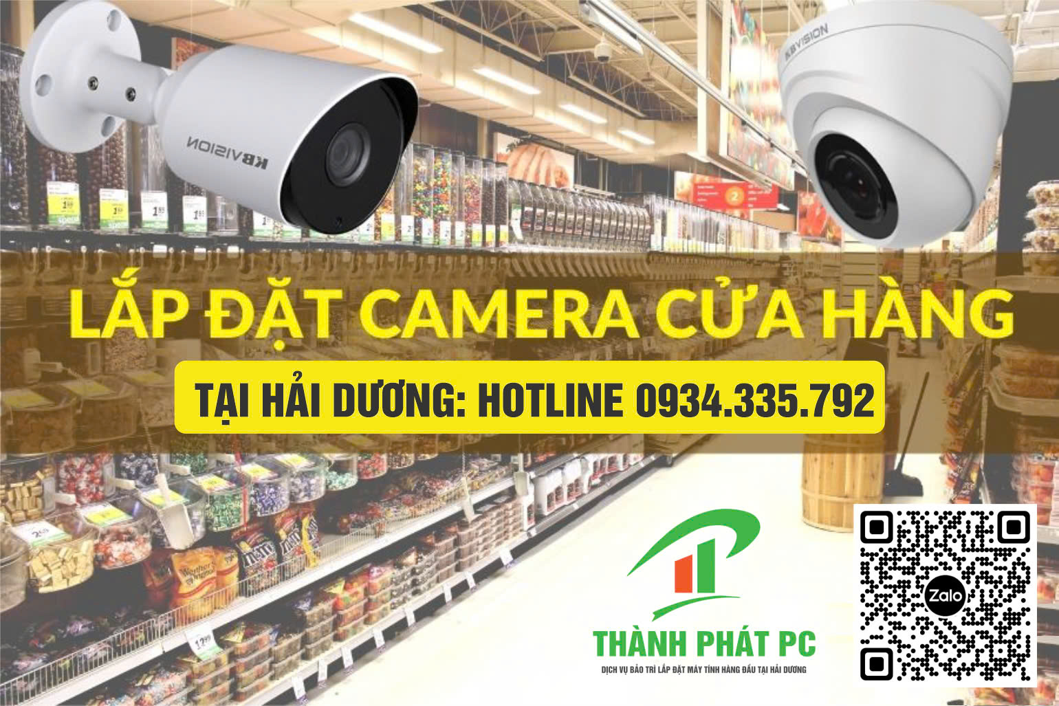 Lắp Đặt Camera Giám Sát Cửa Hàng Siêu Thị Quán Cafe Tại Hải Dương