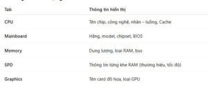Hướng dẫn sử dụng CPU-Z: